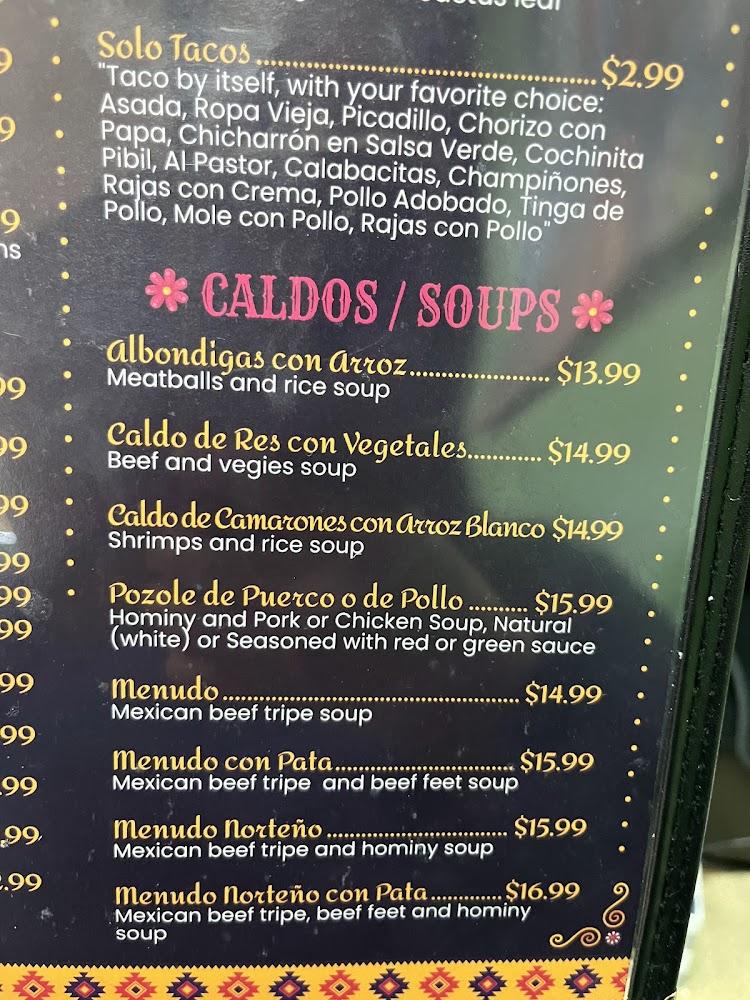 Guisados Home Style Mexican Cooking Menu image 2